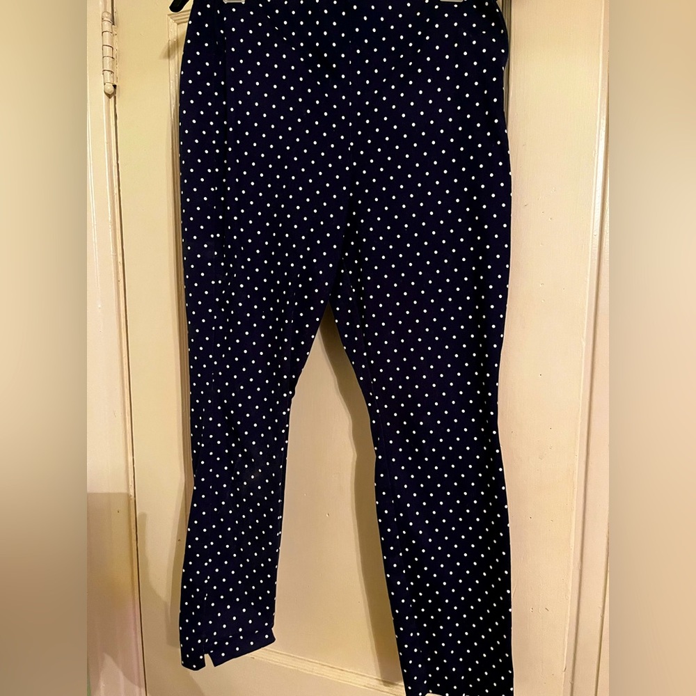 Old Navy  Women Navy Blue  Polka Dot Pants Size 8